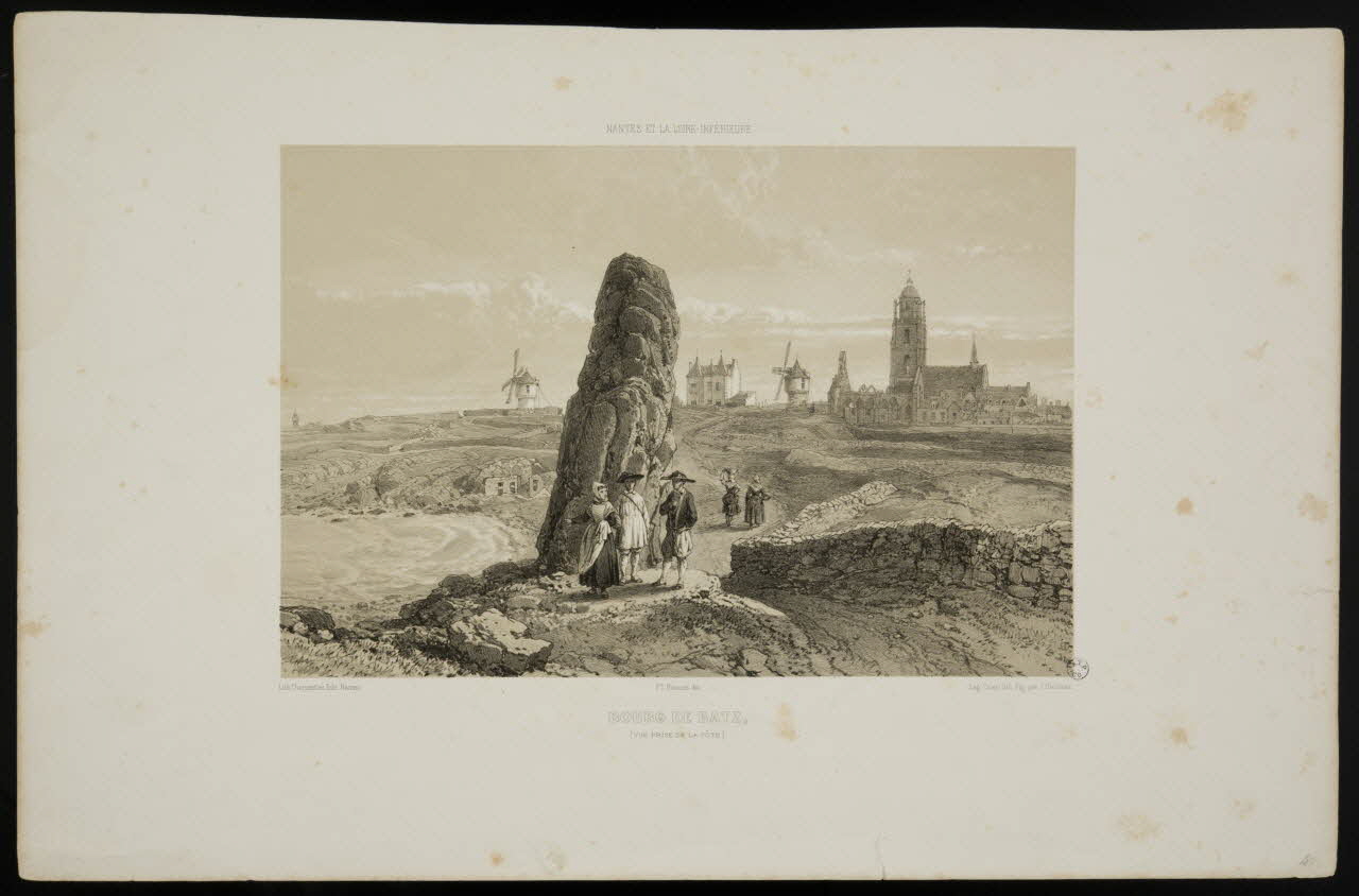 Eugène Cicéri ; Jules Gaildrau ; Benoît Félix ; Charpentier Père et Fils et Cie estampe BOURG DE BATZ, Nantes 1855-1865 1944.2.156 Photo