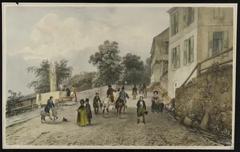 estampe Scène de rue 1835-1845 1944.2.166 Photo