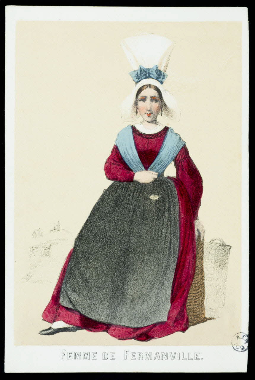 Maurice C. élément d'ensemble Femme en costume de Fermanville 1845-1855 1944.2.17 Photo