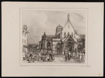 André Durand ; Bénard et Cie estampe Portail de Saint Ayoult  à Provins 1838 1944.2.173 Photo