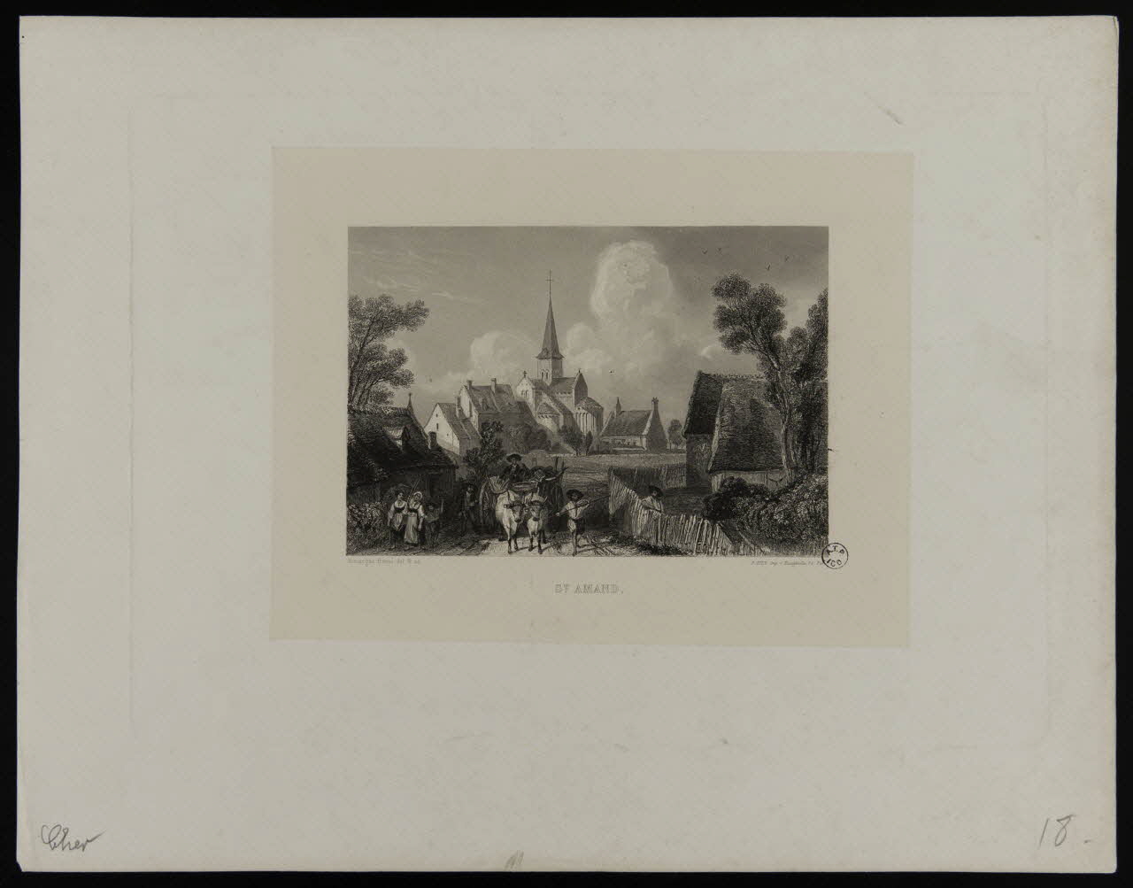 Emile Rouargue ; Adolphe Rouargue ; Dien P. estampe ST. AMAND. Paris 1865 1944.2.177 Photo