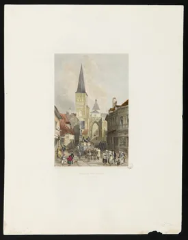 Emile Rouargue ; Adolphe Rouargue ; Dien P. estampe EGLISE STE CROIX  (à la Charité) Paris 1865 1944.2.179  Photo