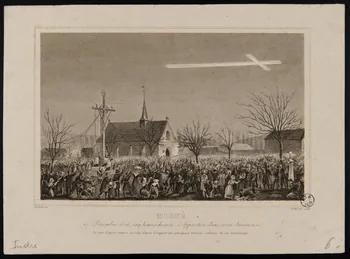 Christophe Civeton ; François- Louis Couché estampe MIGNE  17 Décembre 1826, cinq heures du soir. Apparition d'une croix lumineuse. 1826 1944.2.184 Photo