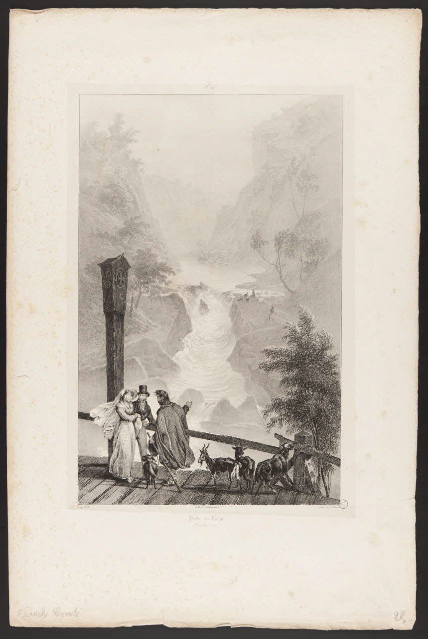 Joly Alexis Victor ; Victor Adam ; Godefroy Engelmann estampe Perte du Rhône. 1825 1944.2.193 Photo