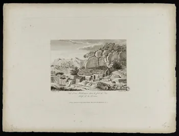 Veyrenc ; Baugean Jean estampe Vue d'une Habitation dans la forêt de Sou,  Dépt de la Drôme. Paris 1817-1824 1944.2.197 Photo