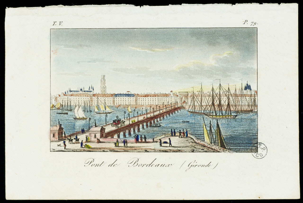 estampe Pont de Bordeaux (Gironde) 1815-1825 1944.2.209 Photo