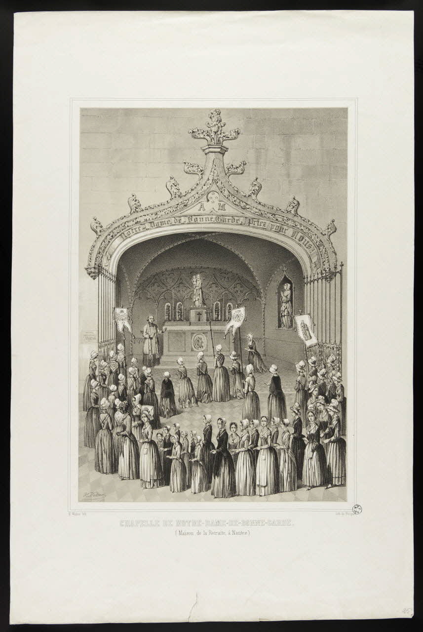 Henri Walter ; Becquet estampe CHAPELLE DE NOTRE-DAME-DE-BONNE-GARDE. 1835-1845 1944.2.228 Photo