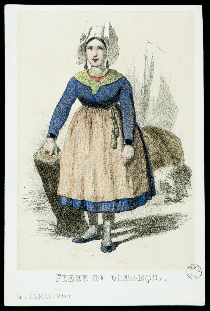 F. Sinnett élément d'ensemble FEMME DE DUNKERQUE. 1845-1855 1944.2.26 Photo