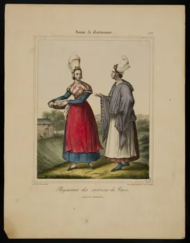 Charpentier Père et Fils et Cie estampe Paysannes des environs de Caen. Nantes 1825-1835 1944.2.44  Photo