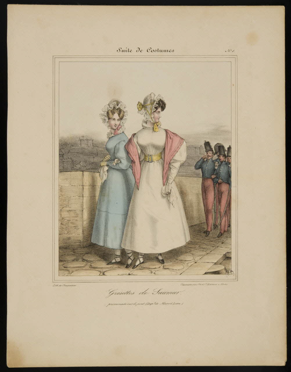 Charpentier Père et Fils et Cie estampe Grisettes de Saumur. Nantes 1831 1944.2.46 Photo