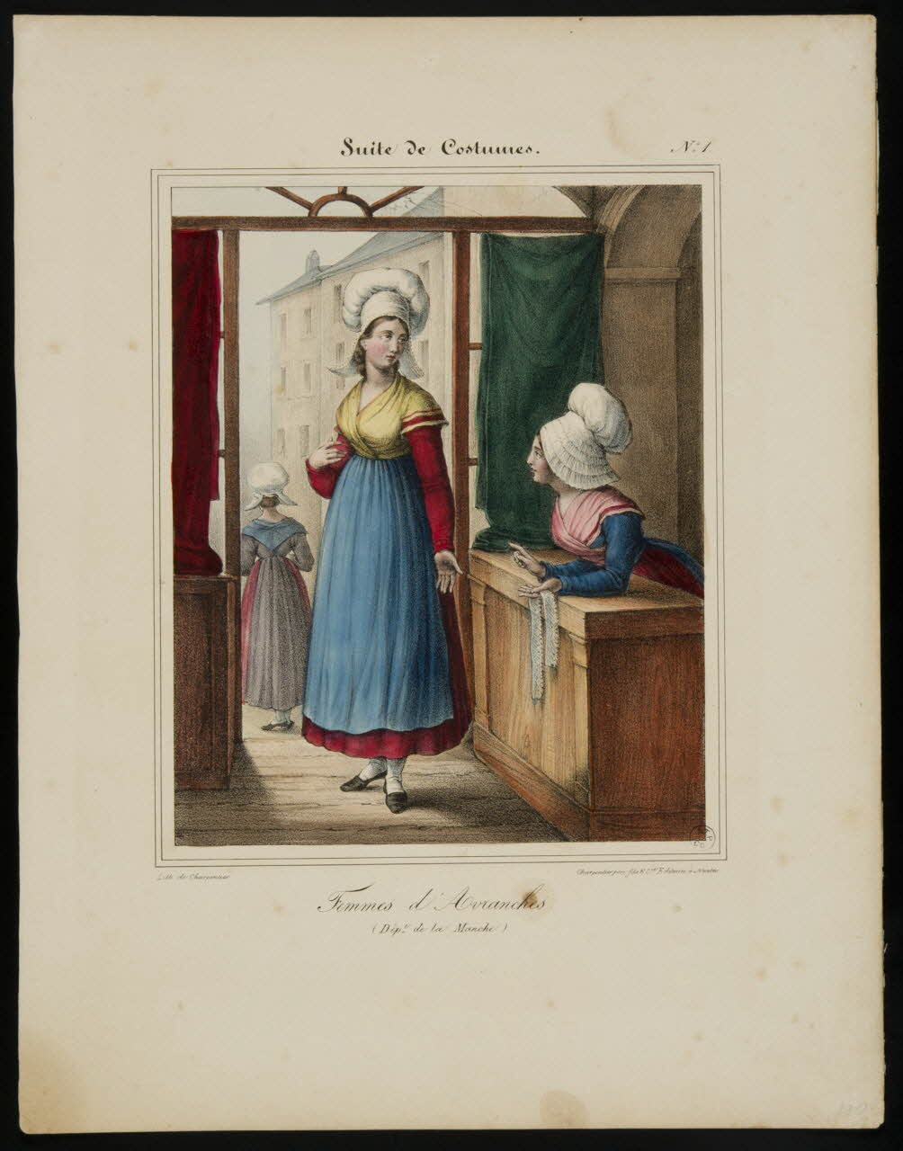 Charpentier Père et Fils et Cie estampe Femmes d'Avranches. Nantes 1831 1944.2.48 Photo