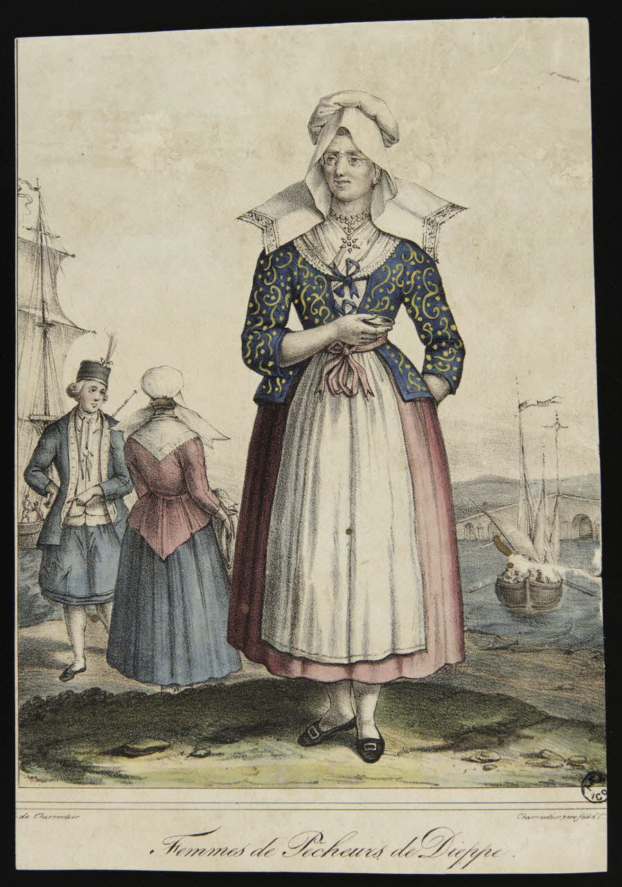 Charpentier Père et Fils et Cie estampe Femmes de Pêcheurs de Dieppe. Nantes 1825-1835 1944.2.54  Photo
