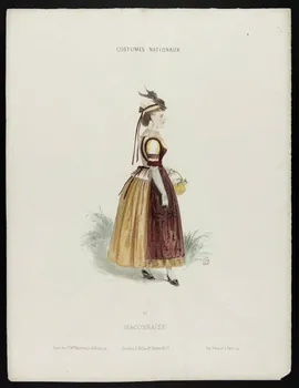 Louis Morel-Retz ; Stop ; Martinet ; Mill estampe COSTUMES NATIONAUX.  MACONNAISE. Londres 1865-1875 1944.2.62 Photo