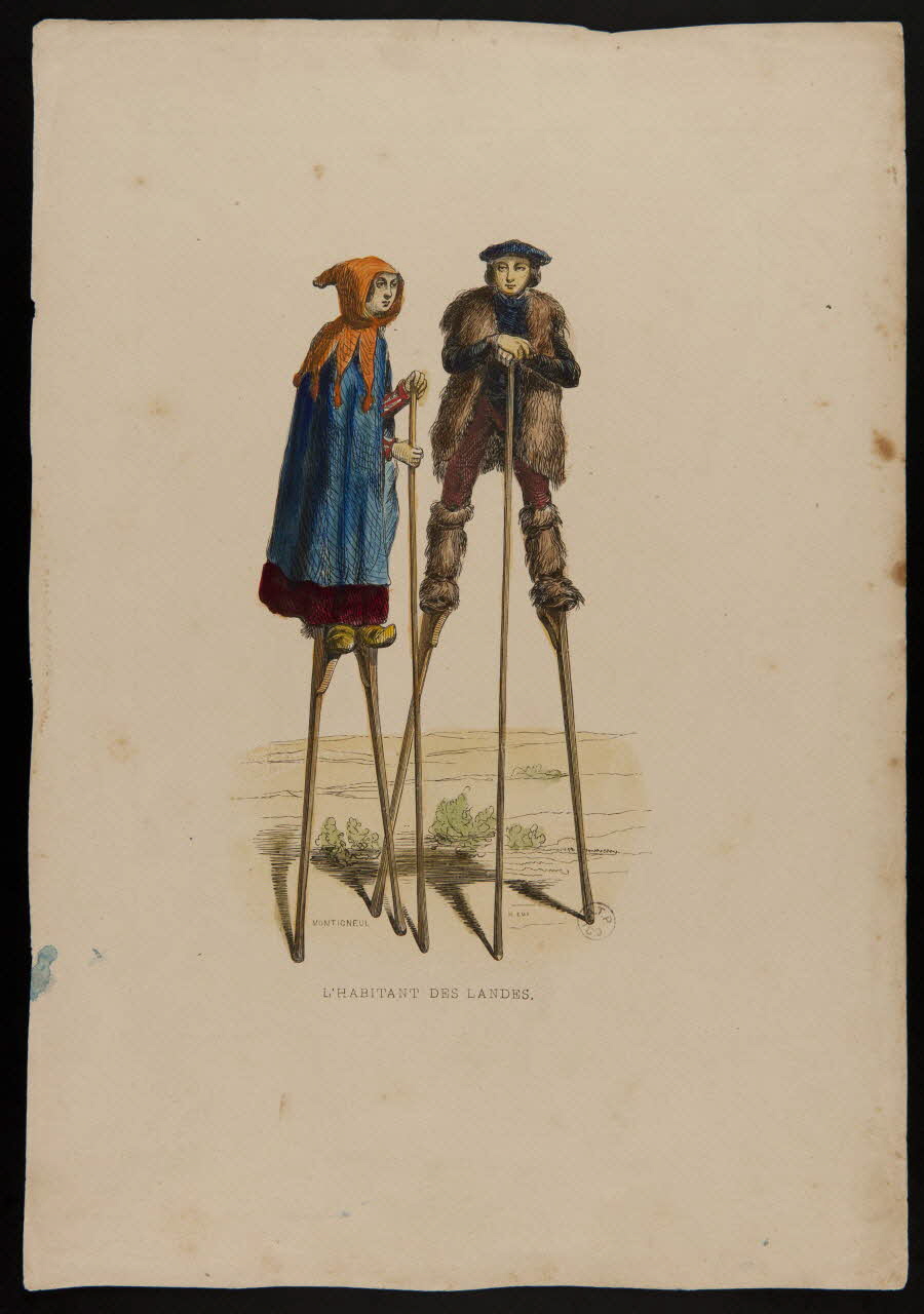 Emy Henri ; Montigneul Emile estampe L'HABITANT DES LANDES. 1845-1855 1944.2.72 Photo