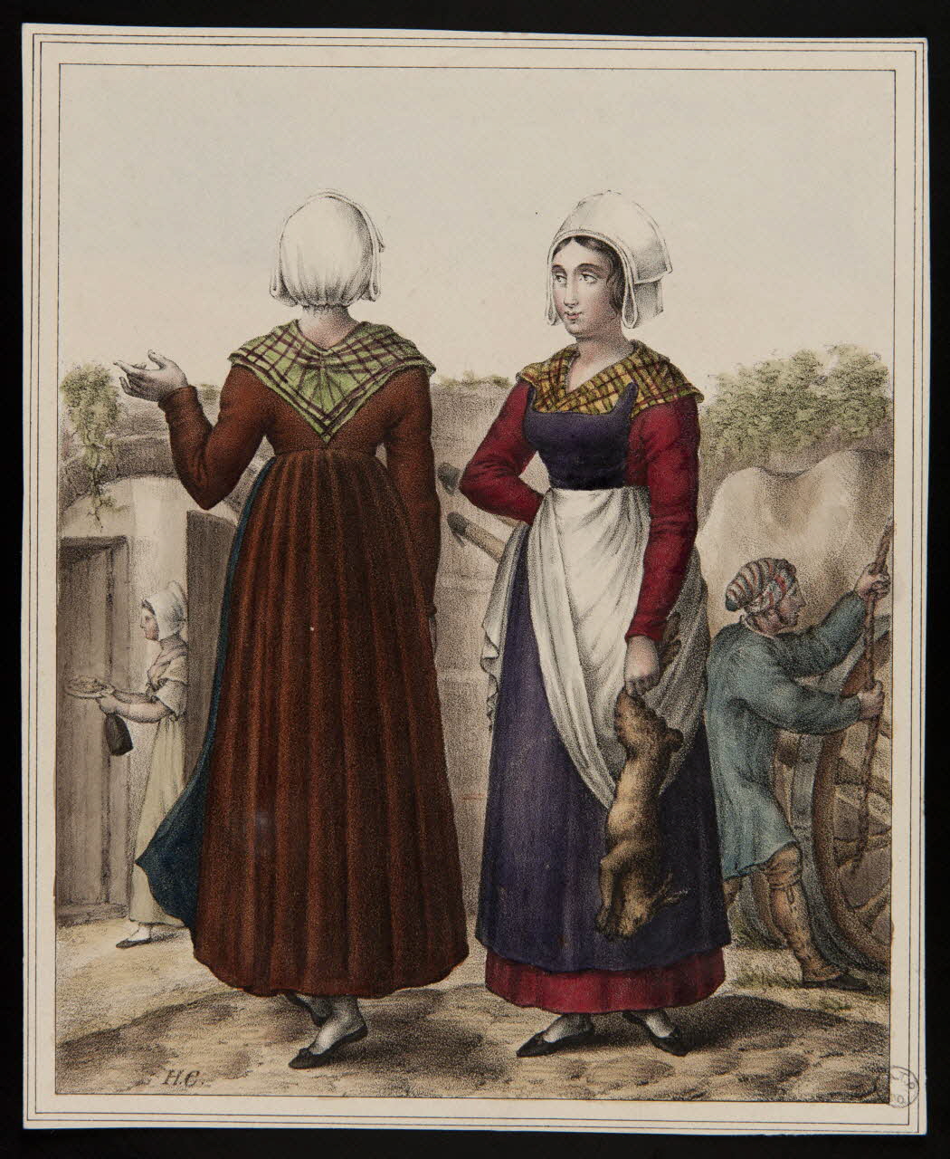 estampe Femmes en costume traditionnel 1835-1845 1944.2.73 Photo