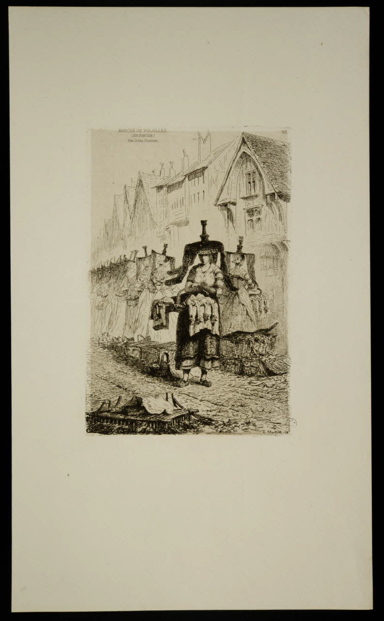 Jules Chevrier ; Alfred A. Cadart ; Lucquet imagerie ancienne MARCHE DE VOLAILLES. Paris 1868 1944.2.84 Photo