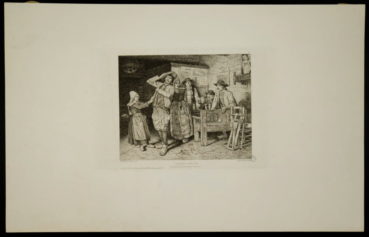 Eugène Prosper Martin ; Delatre ; Cadart et Luce imagerie ancienne CABARET BRETON Paris 1868 1944.2.85 Photo