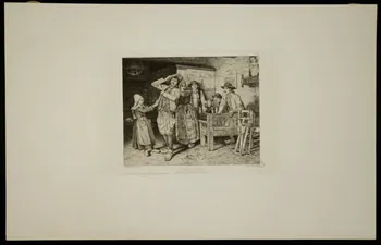Eugène Prosper Martin ; Delatre ; Cadart et Luce imagerie ancienne CABARET BRETON Paris 1868 1944.2.85  Photo