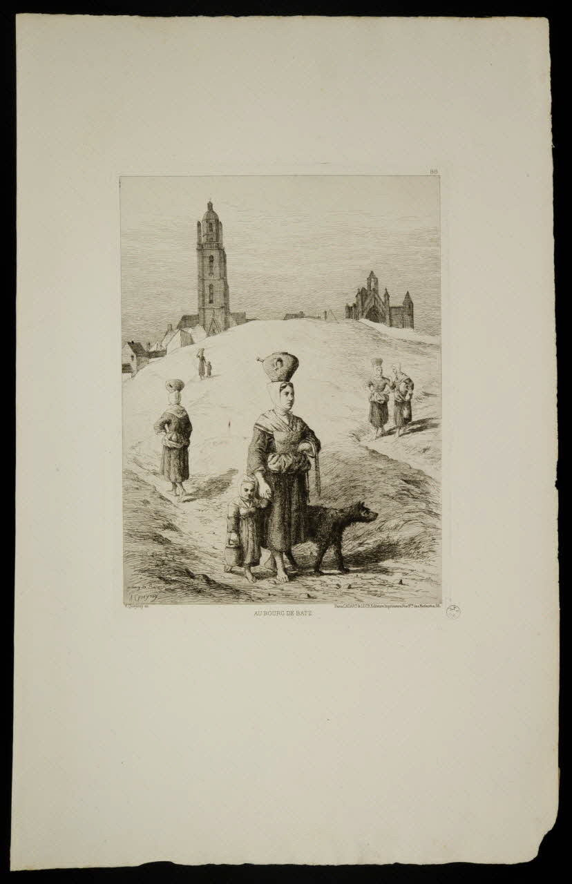Armand Queyroy ; Alfred A. Cadart imagerie ancienne AU BOURG DE BATZ Paris 1862-1886 1944.2.86 Photo