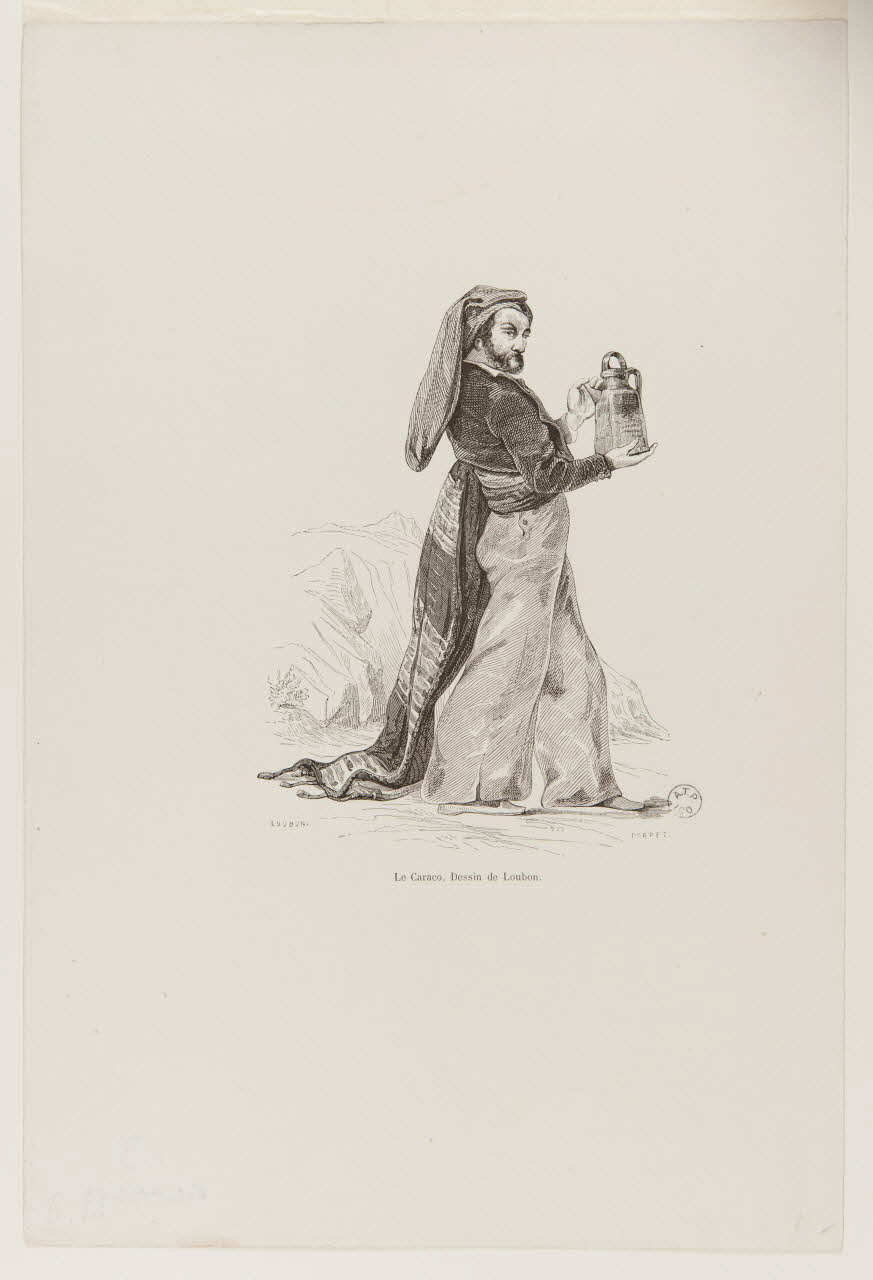 Henri Josué Porret ; Emile Loubon illustration Le Caraco. Dessin de Loubon. 1841-1842 1944.2.93 Photo
