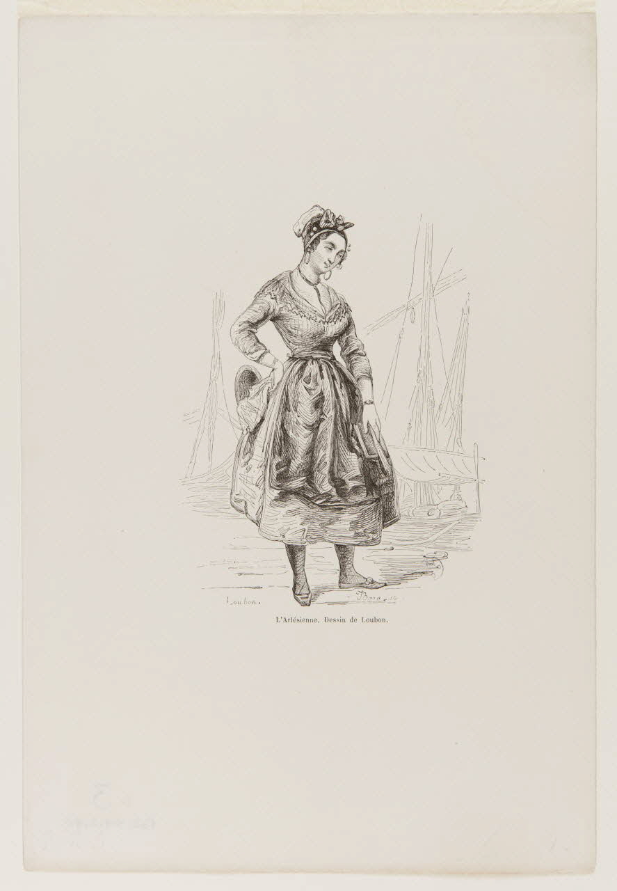 Bara J. ; Emile Loubon illustration L'Arlésienne. Dessin de Loubon. 1841-1842 1944.2.94 Photo