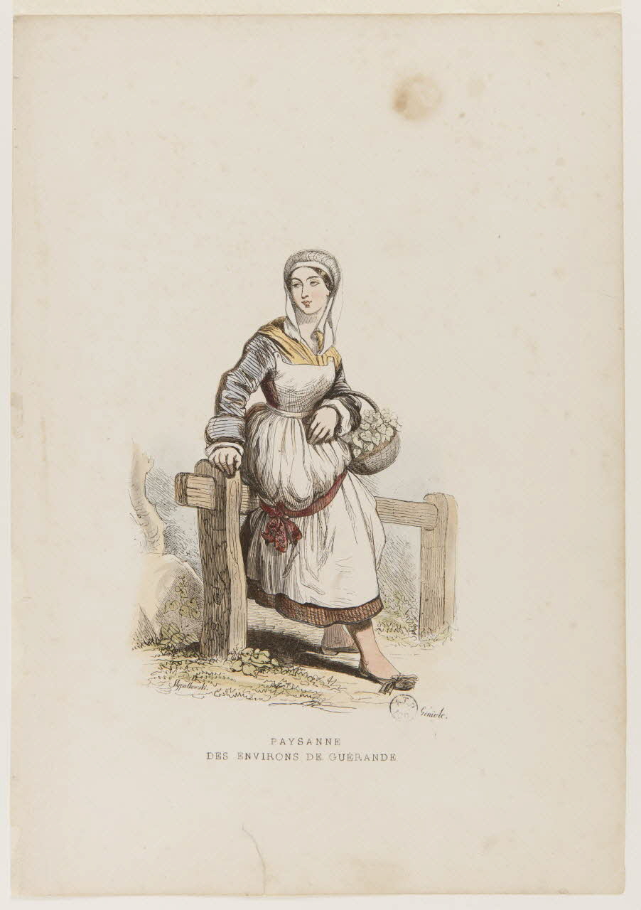 Stypulkowski ; Alfred André Géniole illustration PAYSANNE  DES ENVIRONS DE GUERANDE 1841-1852 1944.2.99 Photo