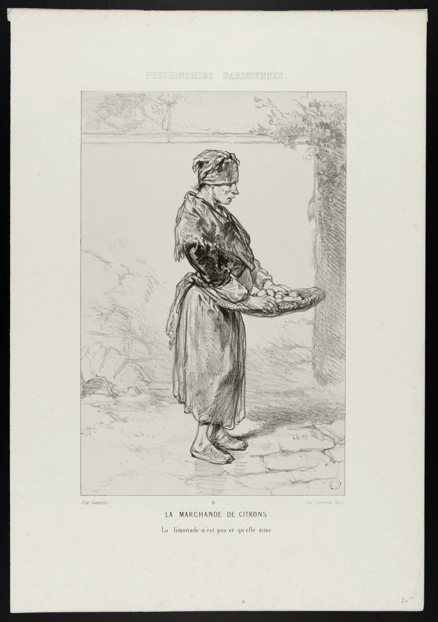 Gavarni estampe LA MARCHANDE DE CITRONS Paris 1857-1858 1944.21.14 Photo