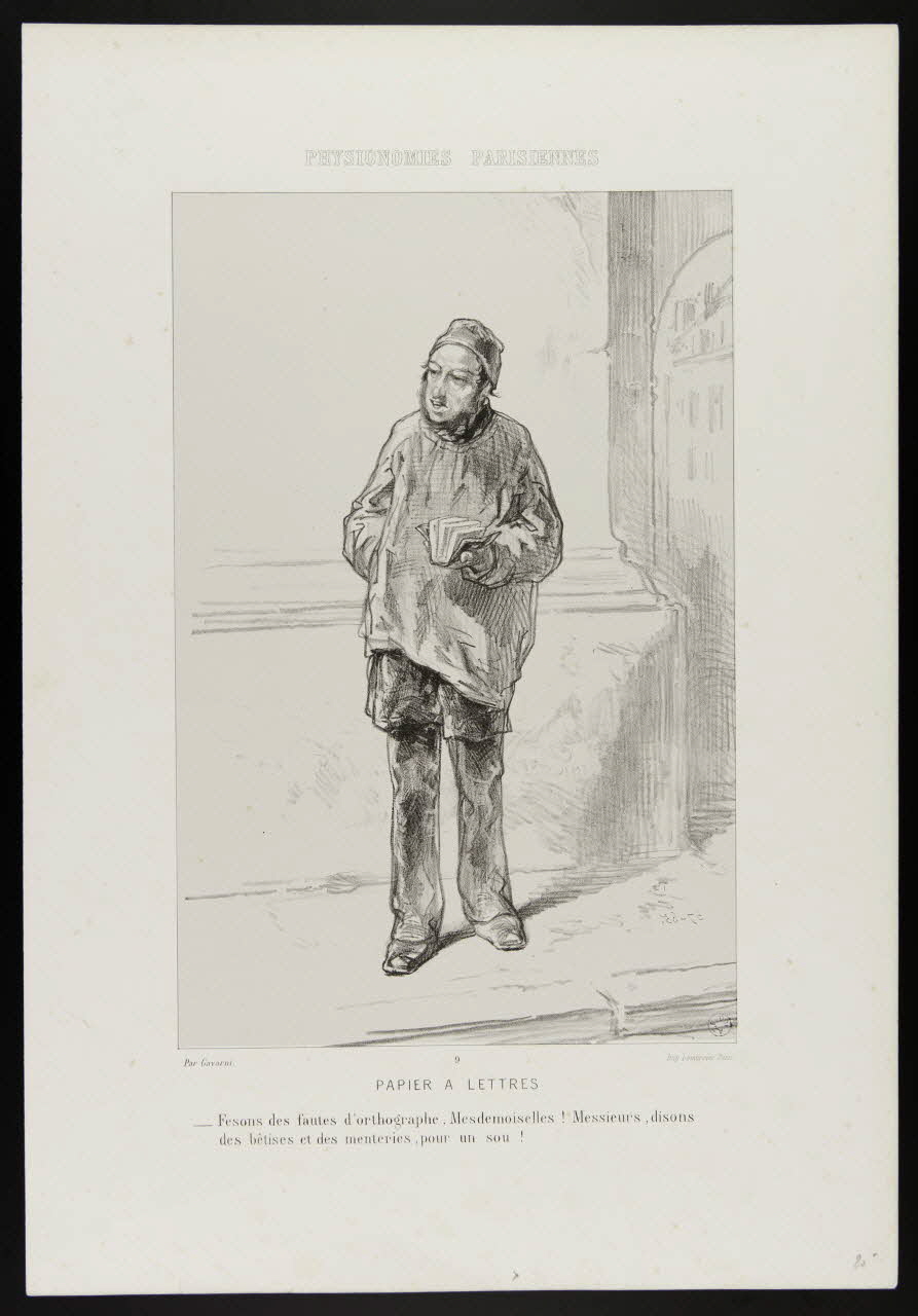 Gavarni estampe PAPIER A LETTRES Paris 1857-1858 1944.21.15 Photo