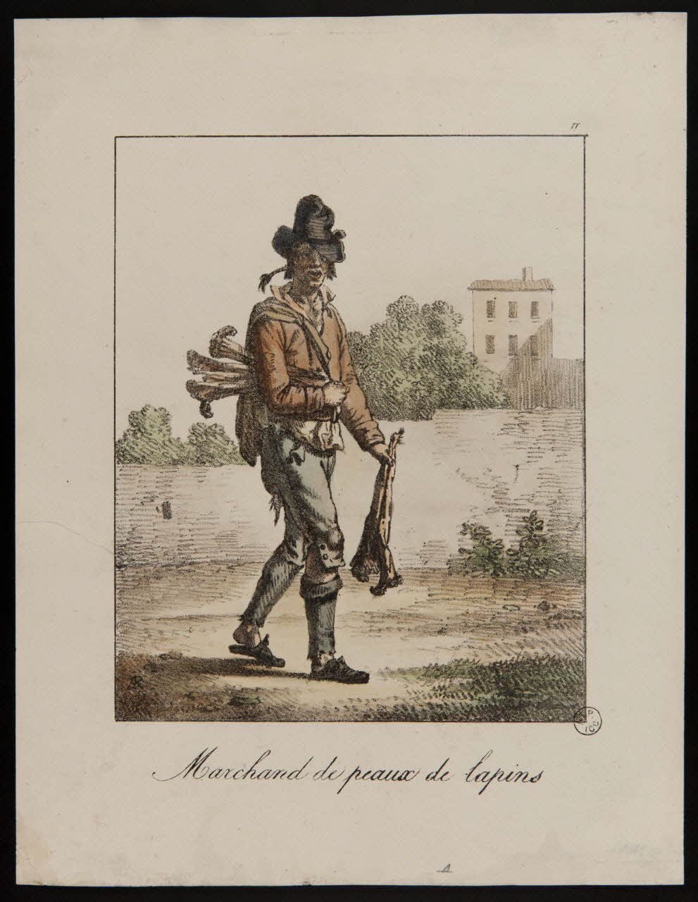 Gavarni estampe Marchand de peaux de lapins 1837 1944.21.18 Photo