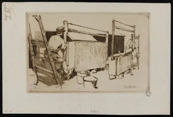Béjot Eugène estampe Taille de la pierre 1892 1944.21.19 Photo