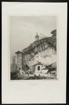 Sabatier Léon Jean Baptiste ; Victor Adam ; Godefroy Engelmann estampe EGLISE DE REMONOT, Franche Comté Paris 1825-1835 1944.21.2 Photo