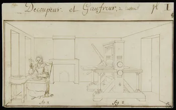 dessin Découpeur et Gaufreur de Carton 1944.21.20 Photo