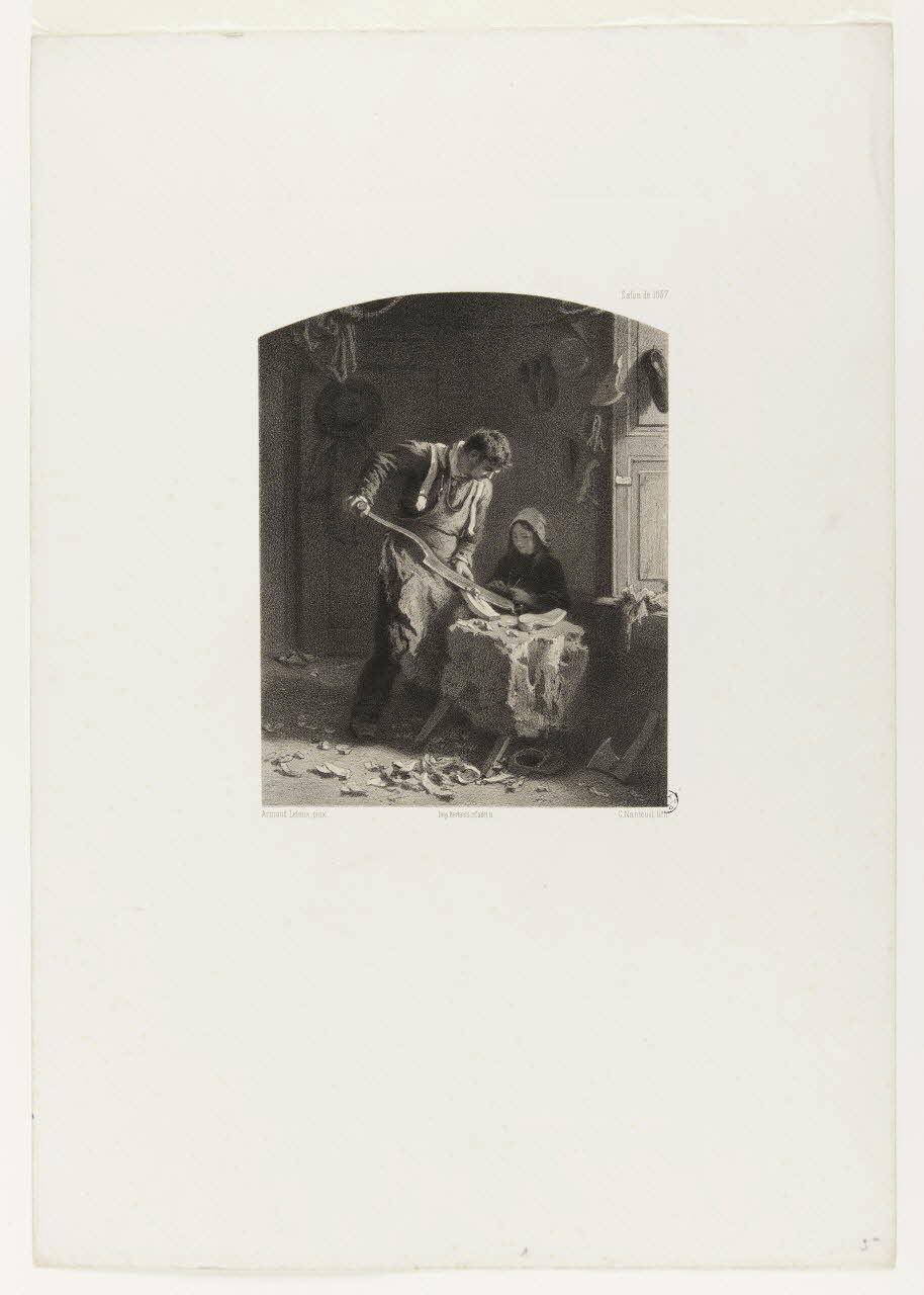 Célestin Nanteuil ; Leleux Armand ; Bertauts estampe Atelier de sabotier Paris 1852-1862 1944.21.22 Photo