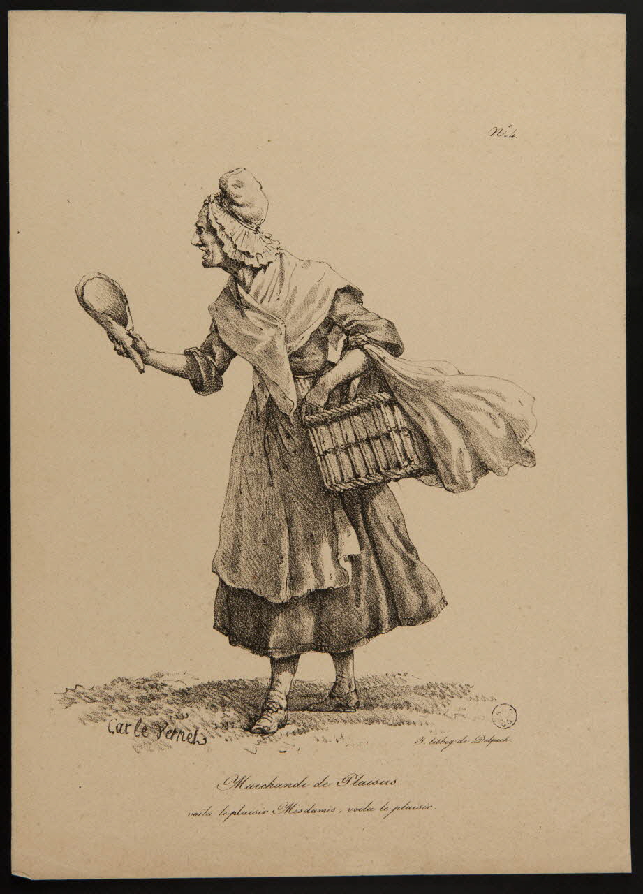 Carle Vernet ; François Delpech estampe Marchande de Plaisirs  voilà le plaisir Mesdames, voilà le plaisir 1837 1944.21.6 Photo