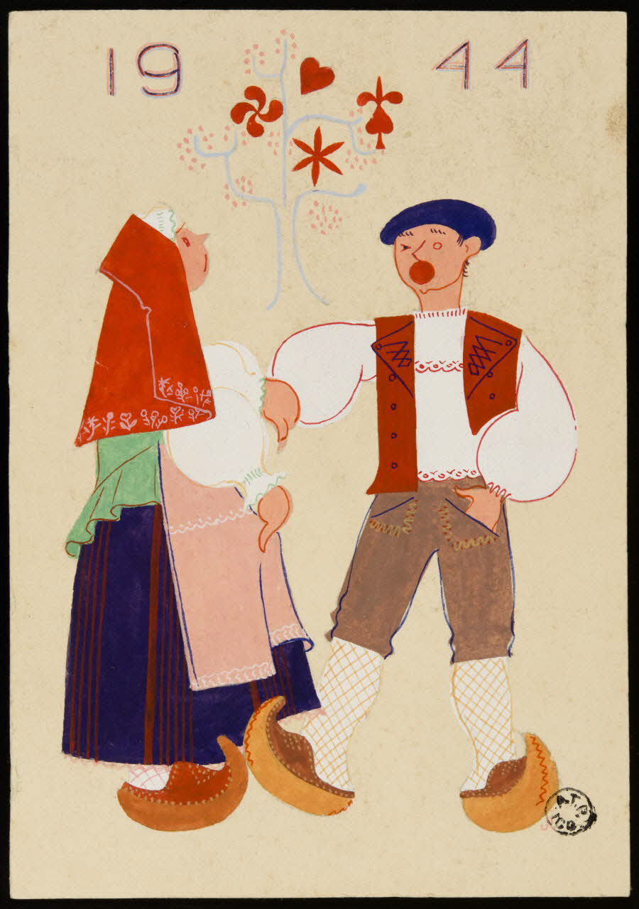 Perreau Jacques ; Robert Perreau dessin 19  44 1944 1944.4.1 Photo