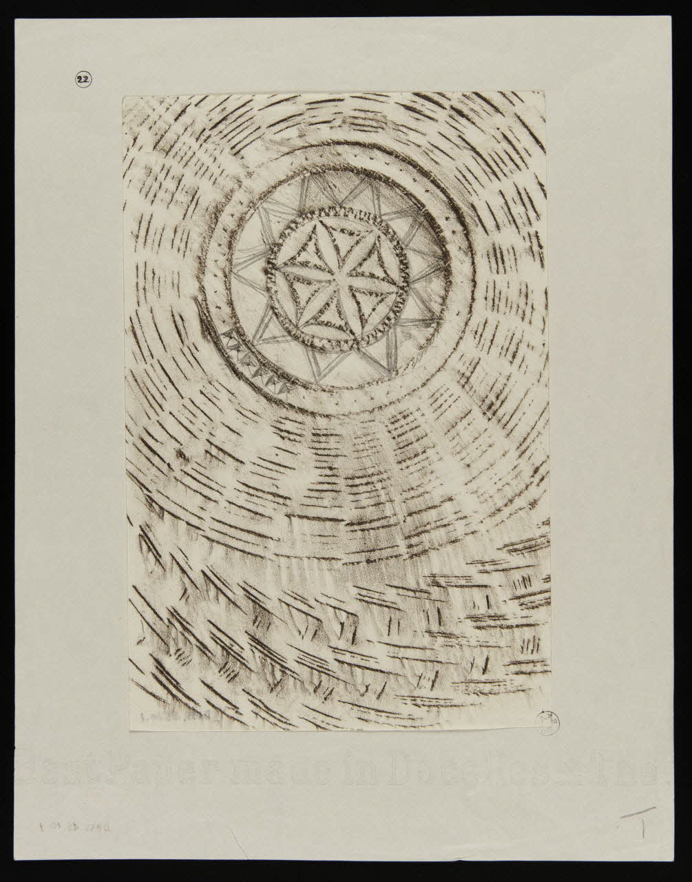 Guy Moinet dessin Crêpier à rondelles et motifs géometriques 1940-1950 1945.10.1 Photo