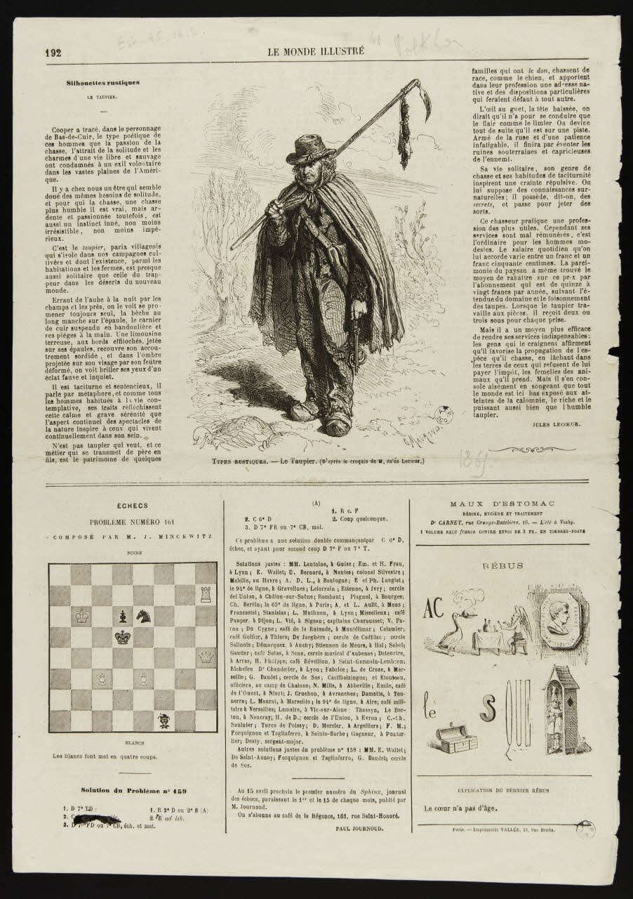 estampe TYPES RUSTIQUES. - Le Taupier. 1945.16.2 Photo