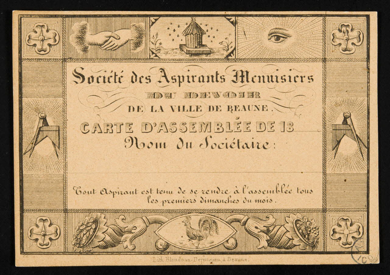 estampe Société des Aspirants Menuisiers  DU DEVOIR 1945.34.2 Photo