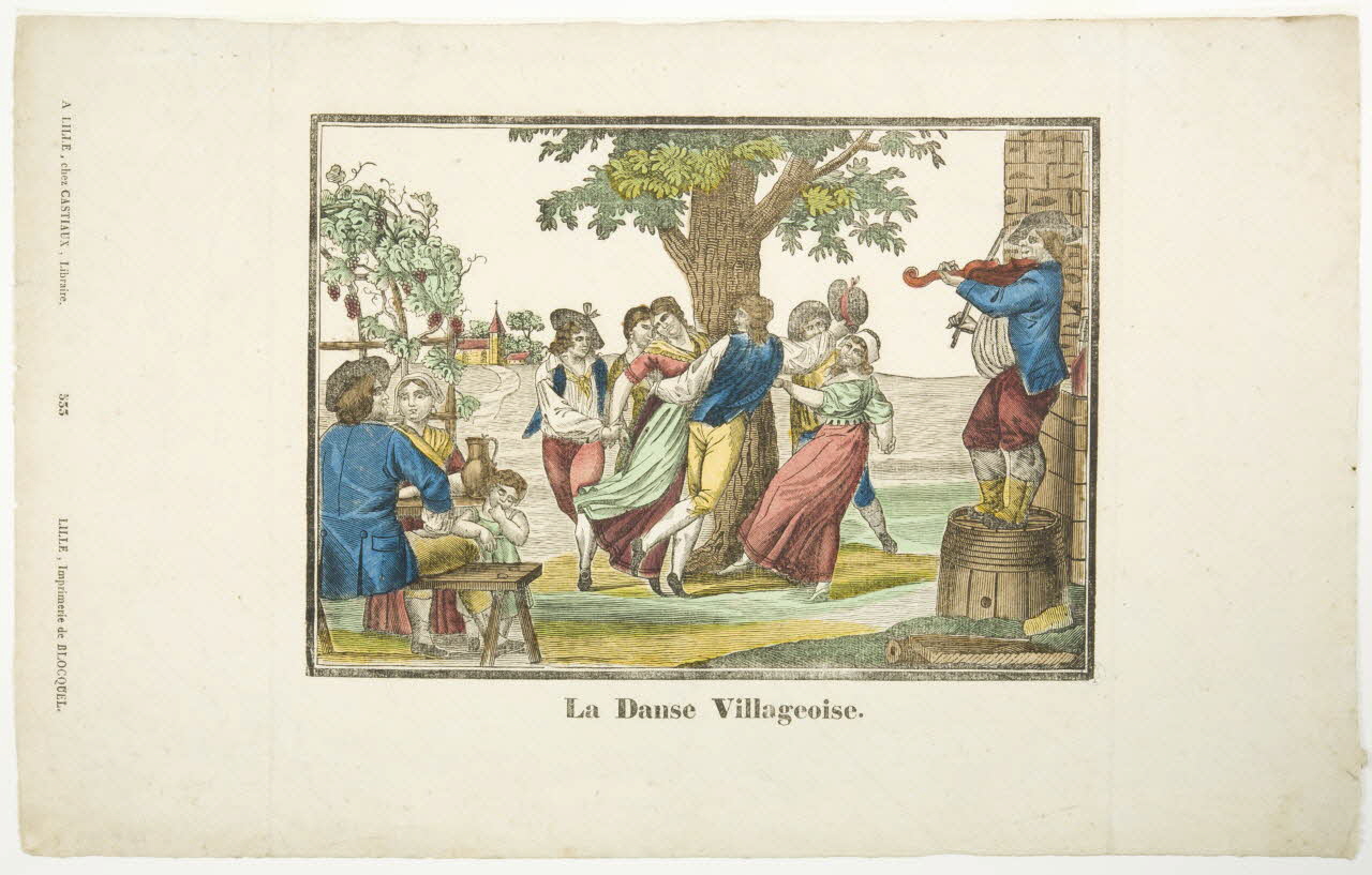Jean-Baptiste Castiaux ; Simon-François Blocquel imagerie ancienne La Danse Villageoise. Lille 1809-1837 1945.36.2 Photo