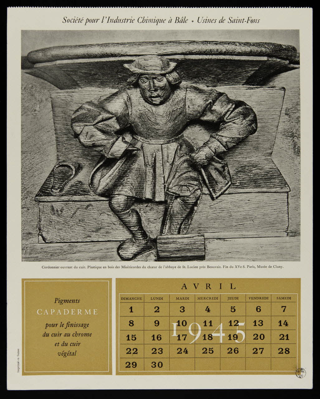 estampe Cordonnier ouvrant du cuir 1945.6.2 Photo