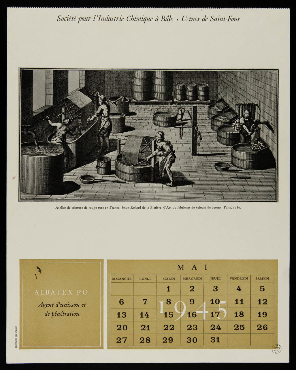 estampe Atelier de teinture de rouge turc en France. 1945.6.3 Photo