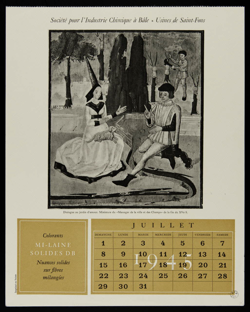 estampe Dialogue au jardin d'amour. 1945.6.4 Photo