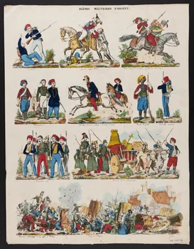 Charles Nicolas Gangel estampe SCENES MILITAIRES D'ORIENT. Metz 1852-1858 1946.106.38 Photo