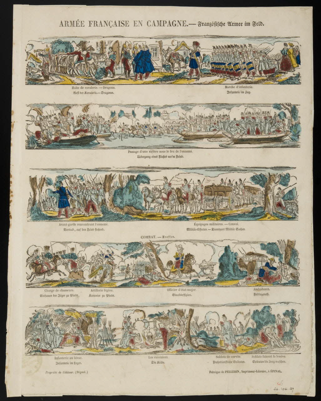 estampe ARMEE FRANCAISE EN CAMPAGNE. 1946.106.47 Photo