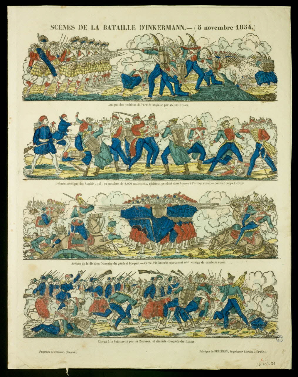 estampe SCENES DE LA BATAILLE D'INKERMANN. - (5 novembre 1854.) 1946.106.84 Photo