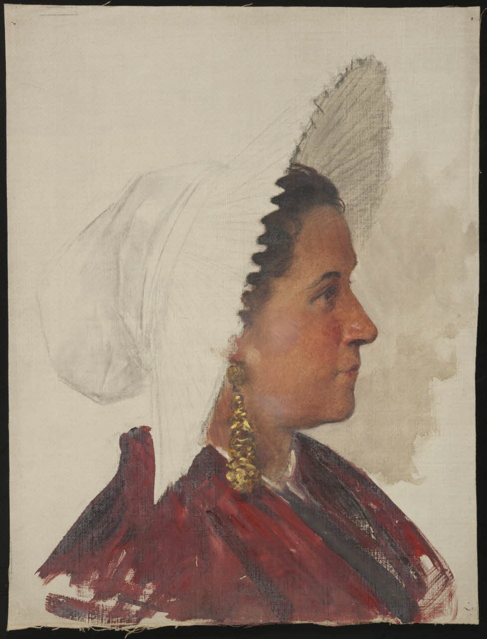 dessin Portrait de femme de profil 1946.124.74 Photo