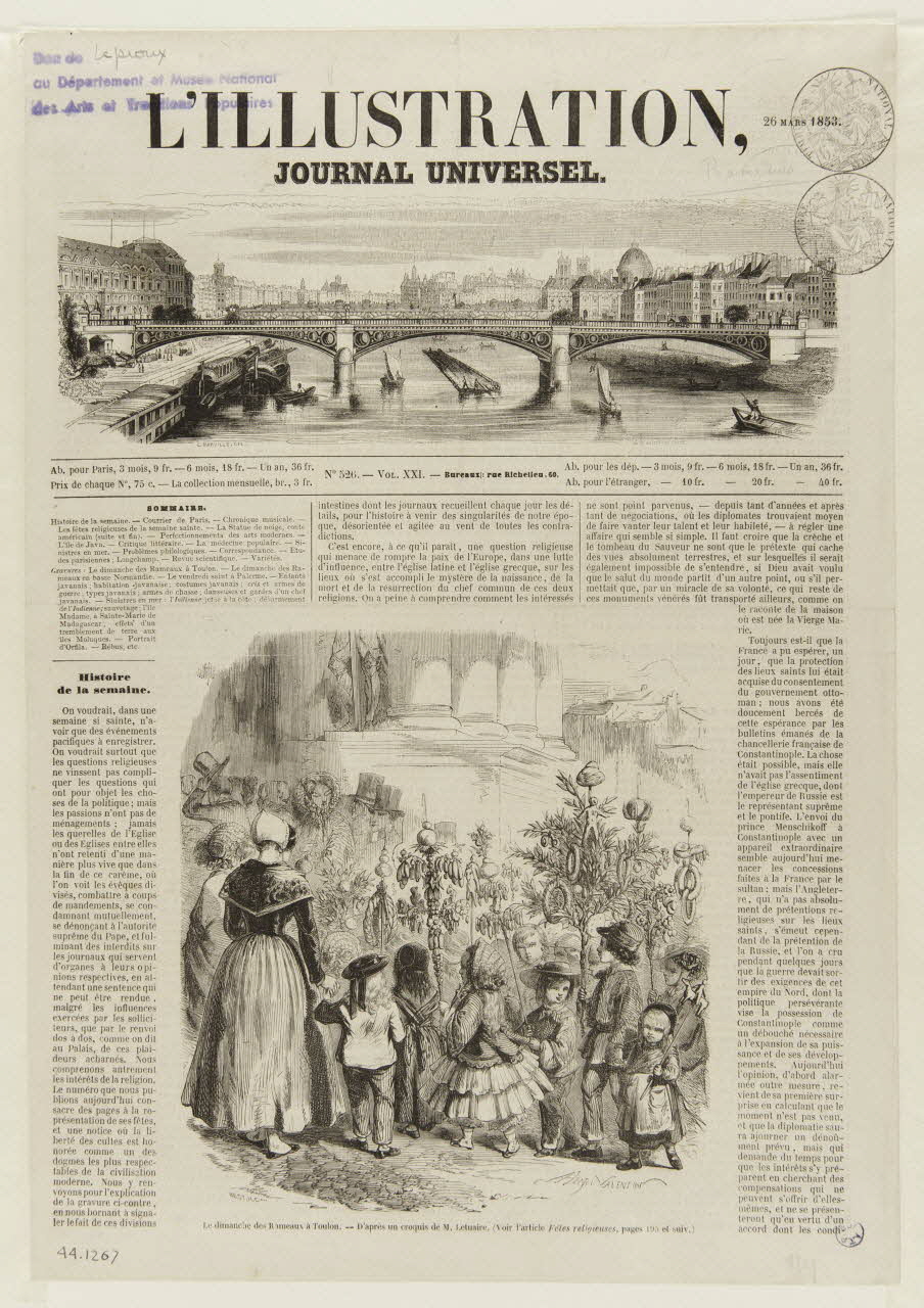 estampe L'ILLUSTRATION,  JOURNAL UNIVERSEL. 1946.44.1 Photo