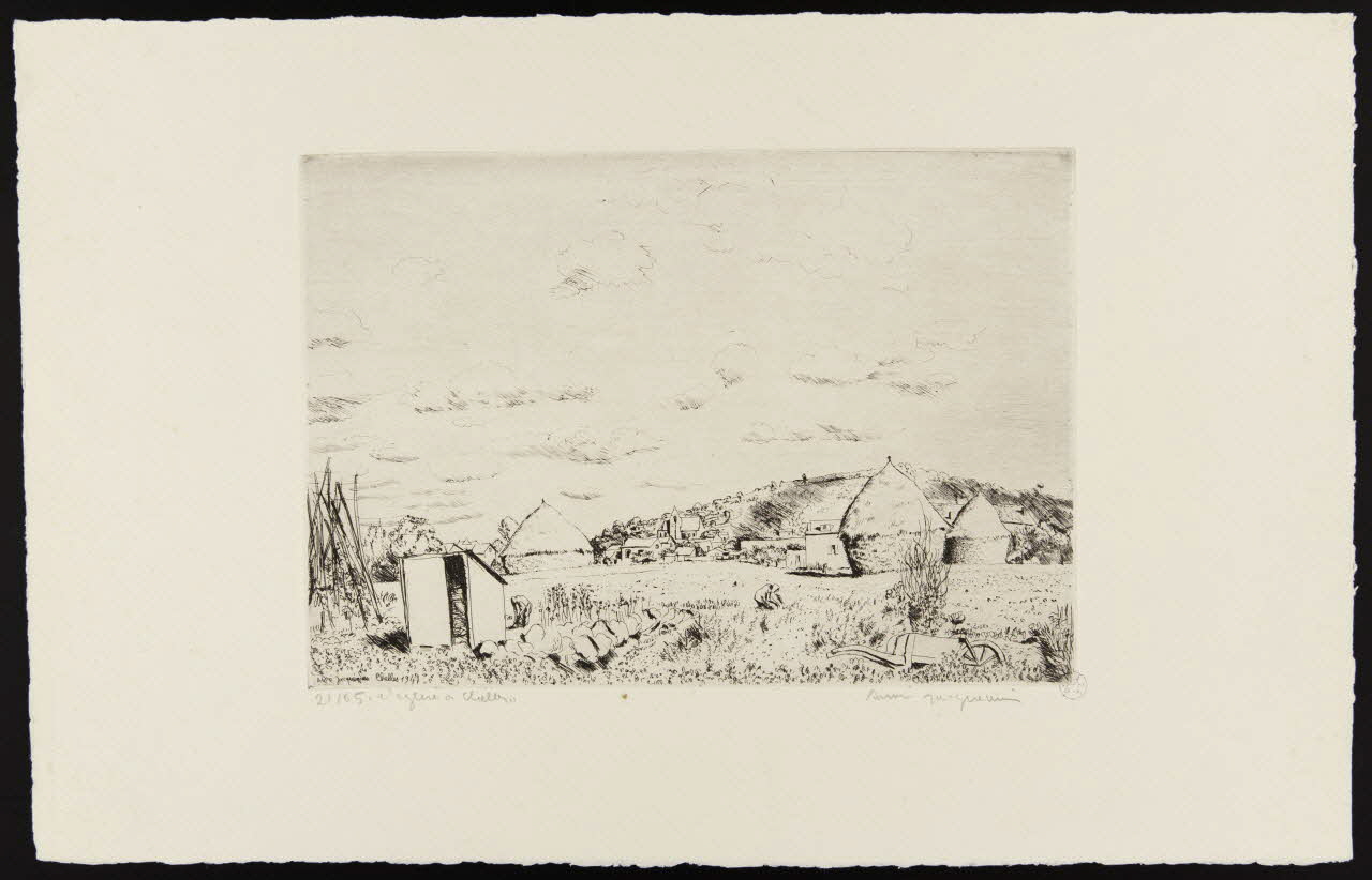estampe "l'église de Chelles" 1946.5.37 Photo