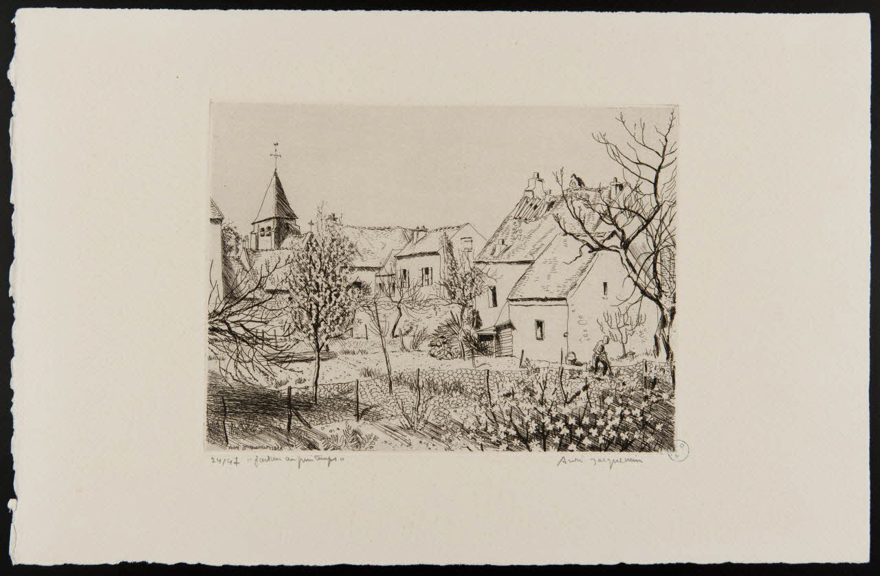 estampe "jardin au printemps" 1946.5.46 Photo