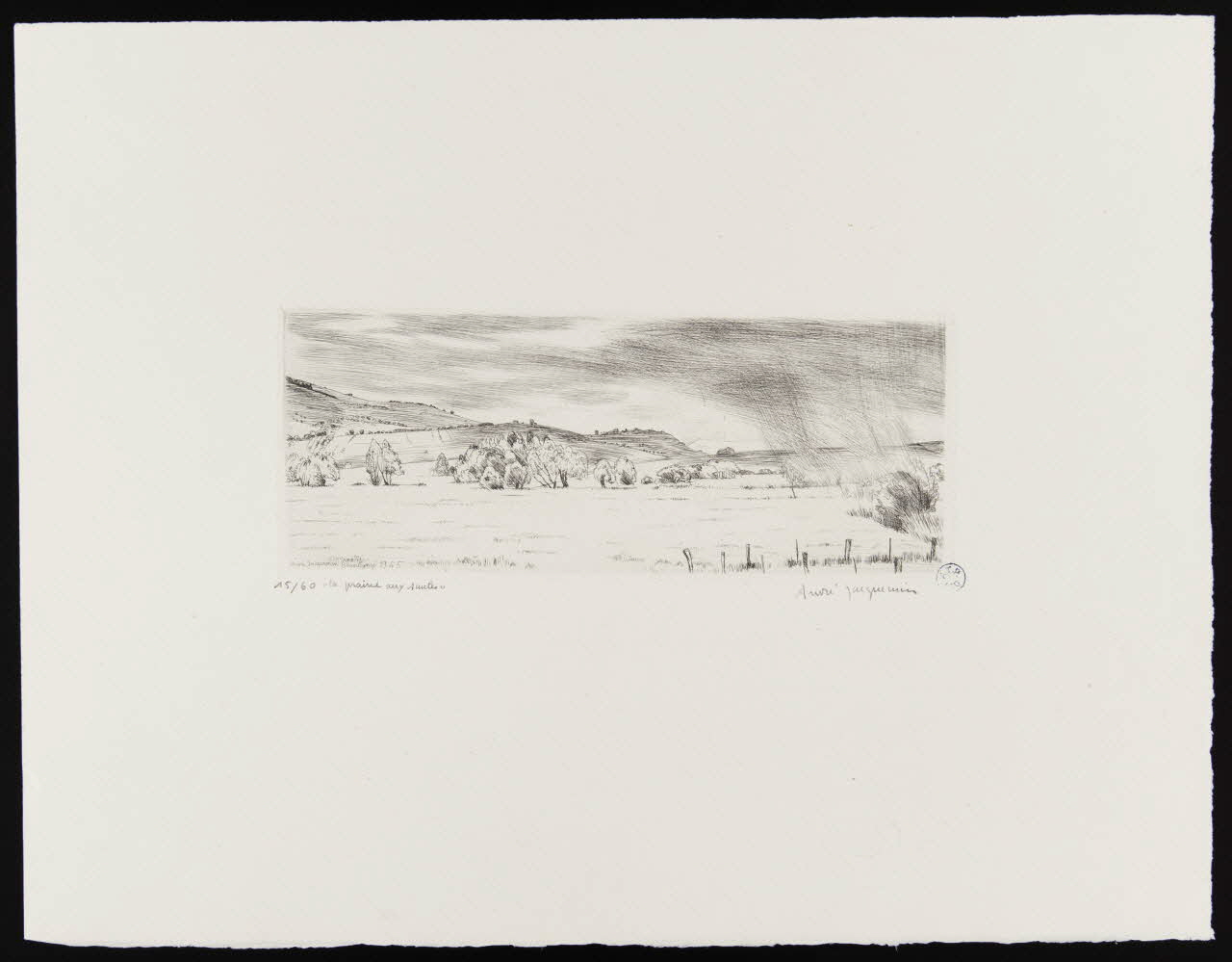 estampe "la prairies aux saules" 1946.5.8 Photo